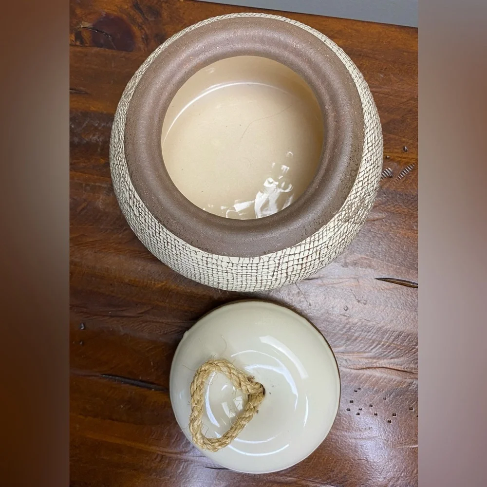 Ceramic Storage Jar with Pull Lid